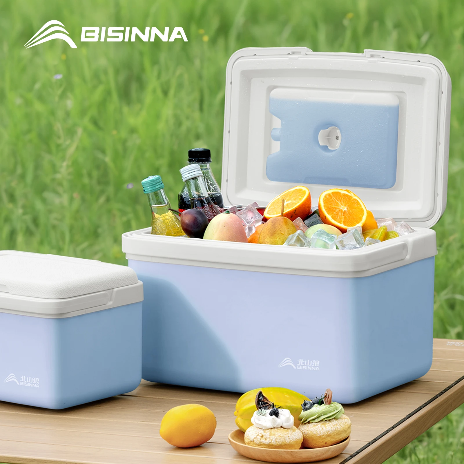 BISINNA Camping Ice Box 6L/9L/15L Portable Fishing Cooler Box Car Fridge Outdoor Beach Fishing Picnic Barbecue Ice Bucket — image 1
