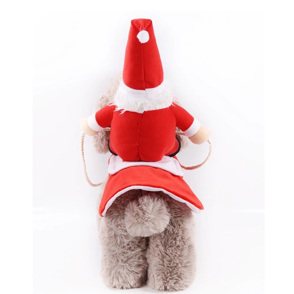 Fashion Designer Large And Medium Santa Dog Christmas Costumes Riding Clothes Transformed Into Santa Claus Clothes — image 4
