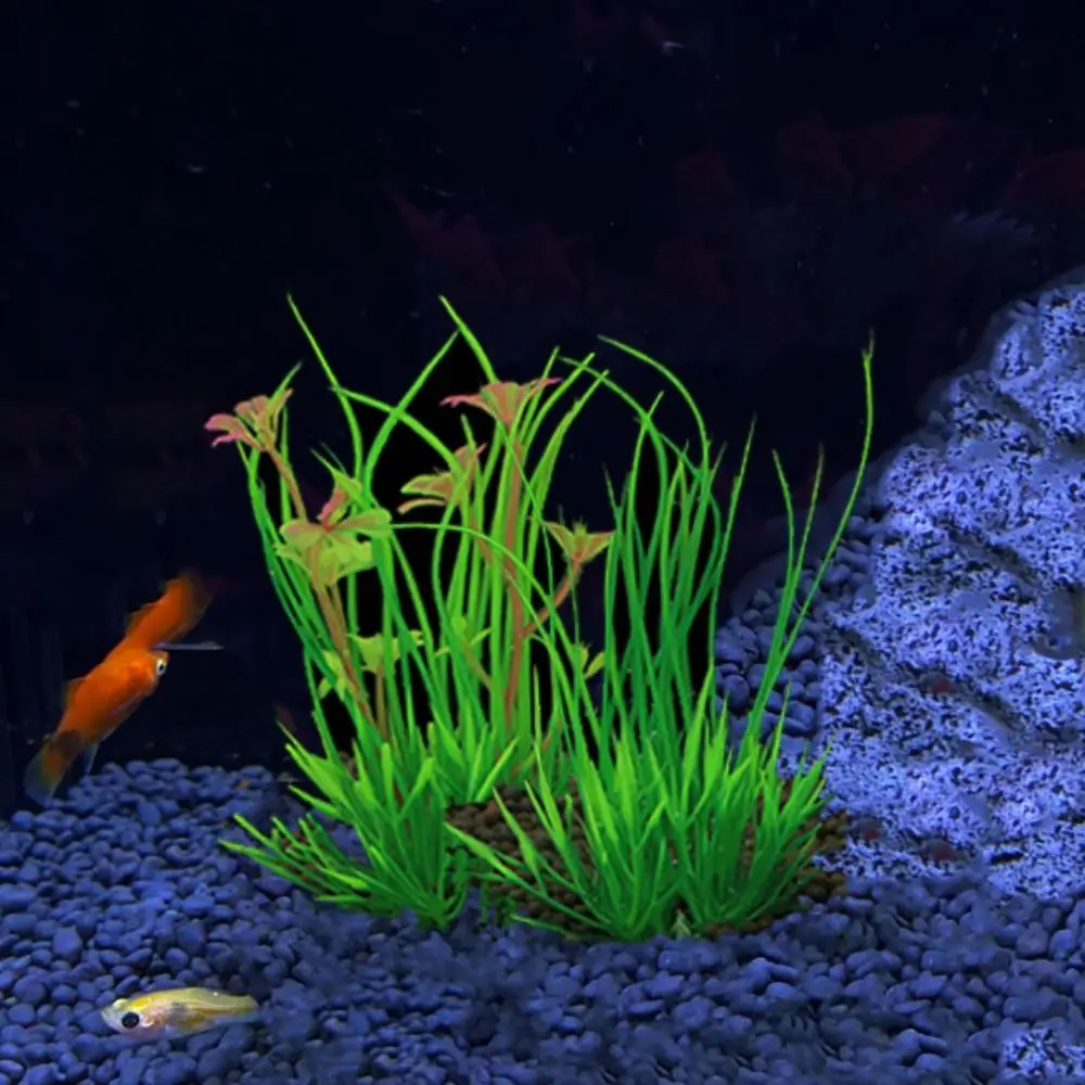 Plantas de Acuario Artificiales - Accesorios Acuáticos, Plantas Verdes Simulación de Césped de Agua, Decoraciones para Tanques de Peces — imagen 2