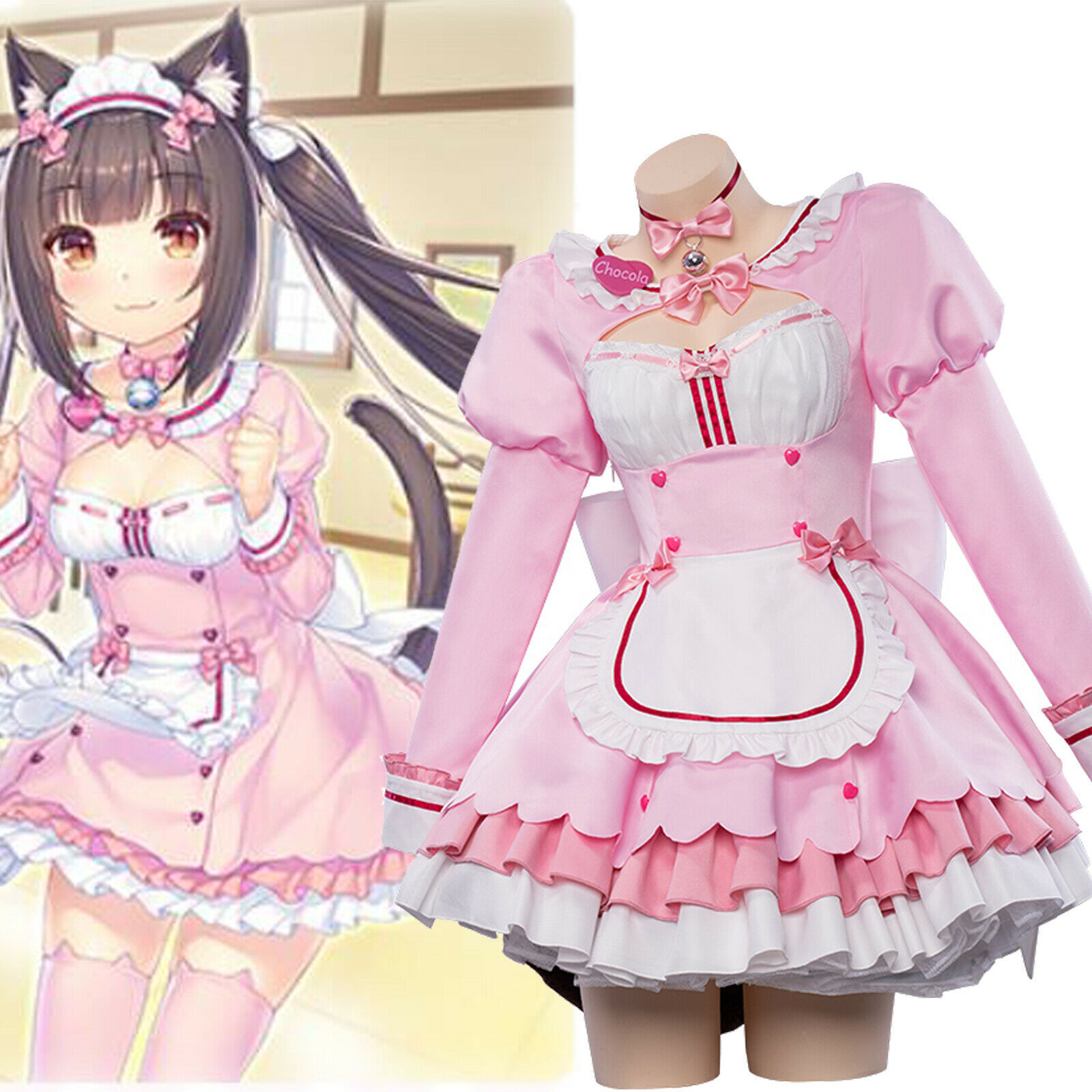 Cat Girl Paradise Cosplay Costume Chocolate Shalala Maid Dress Cosplay Outfit Cat Girl Cosplay Costume — image 3
