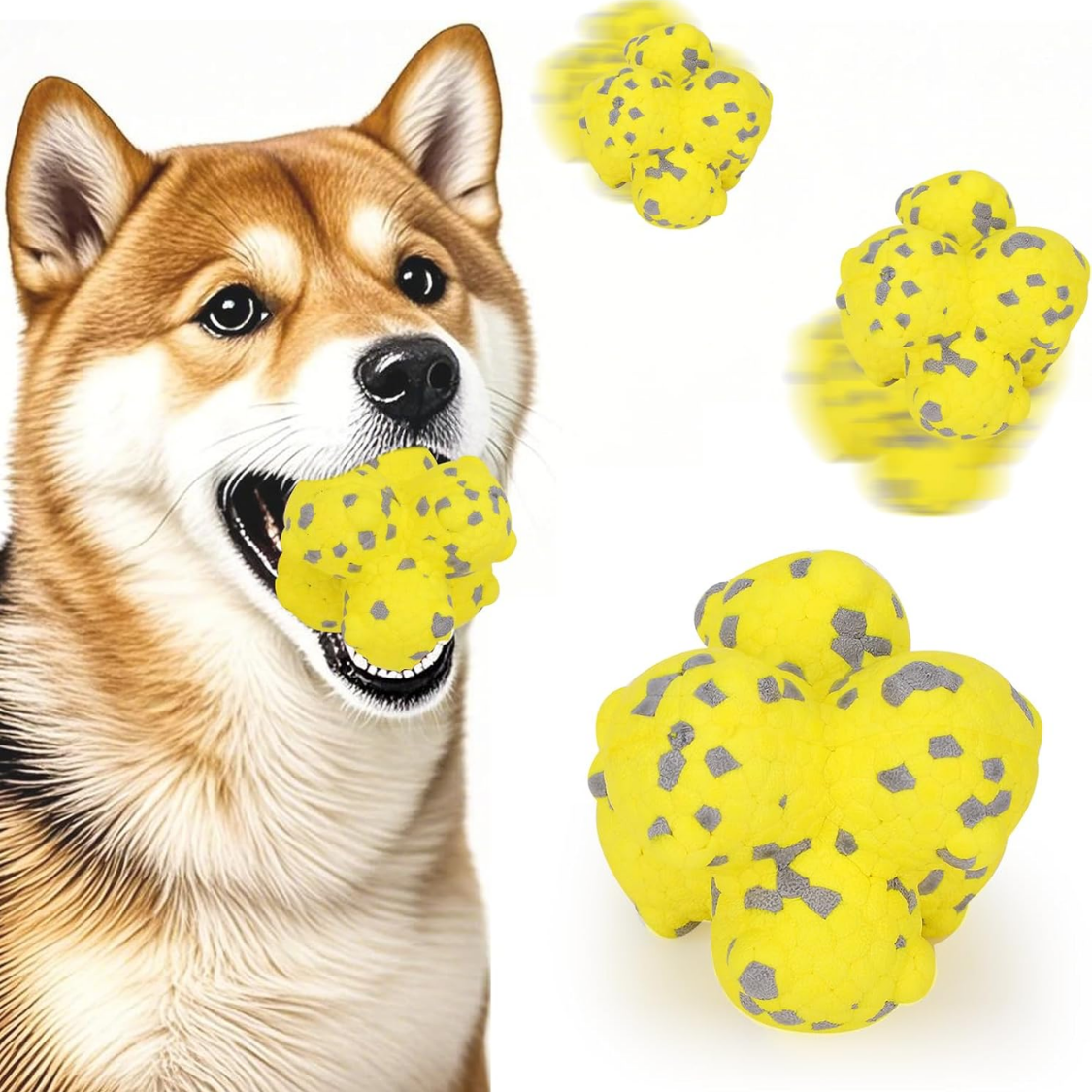 Dog Spike Ball Toy Tough ETPU Interactive Chew Ball For Aggressive Chewers Floating Fetch Ball Teeth Cleaning Puppy & Dog Toy Compatible With Ball Launcher — image 1