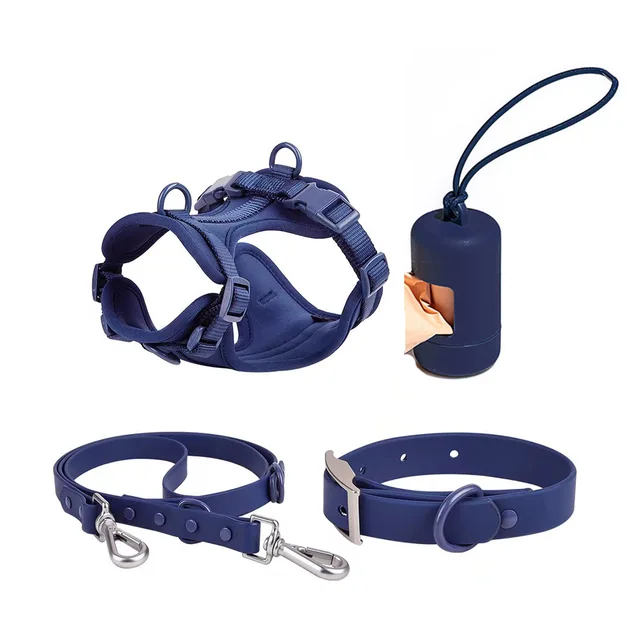 Luxury Waterproof PVC Neoprene Pet Poop Bag Dispenser Set, Dog Harness, Leash Collar Set for Dog — image 16