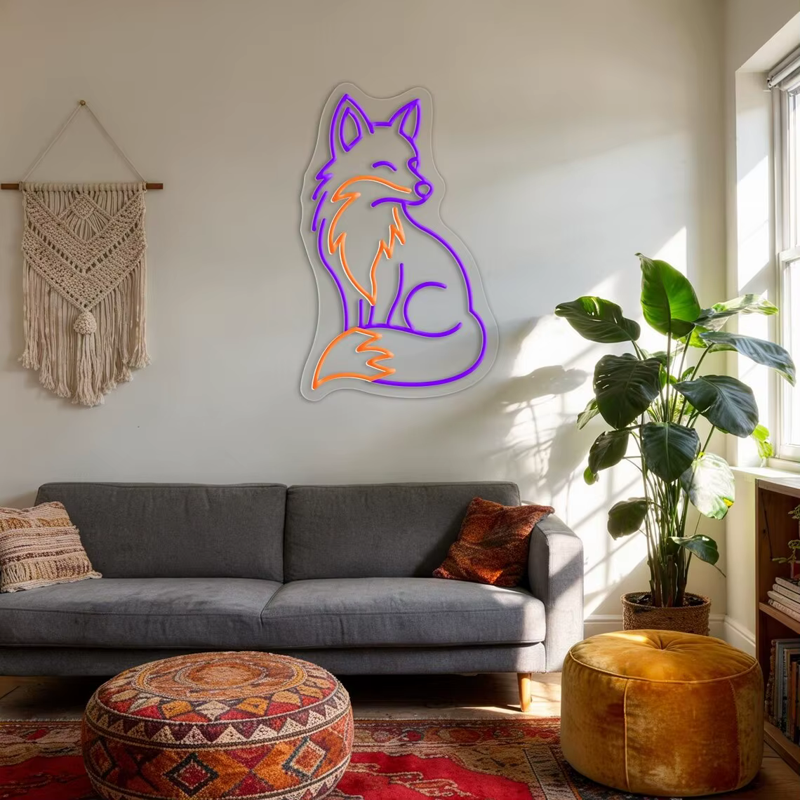 Fox Neon Sign Wall Decor Cozy Woodland Aesthetic Glow Unique Gift for Animal Lovers And Kids Room Decor Custom Neon Sign — image 5