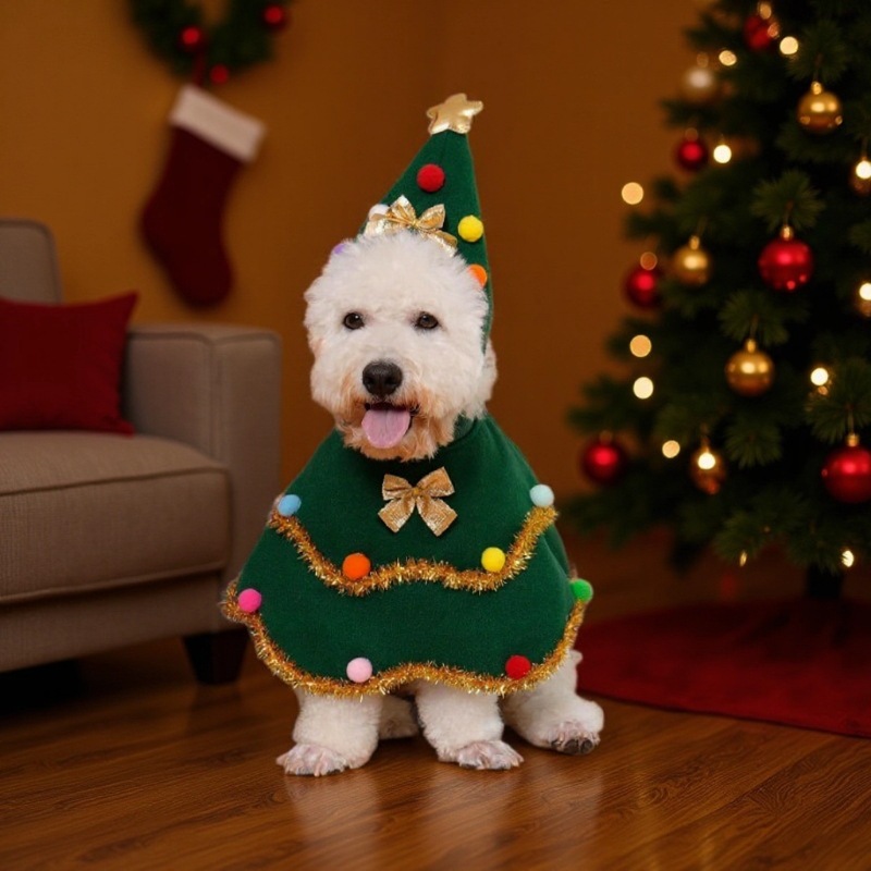 Puppy Christmas Cloak Costume Cute Cat Costume Christmas Role Playing Party — image 1