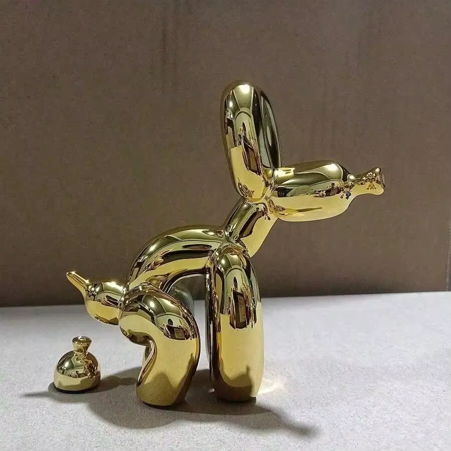 Estatua de Perro Globo en Postura de Cuclillas: Diseño Moderno para Decoración Interiores - Habitaciones, Oficinas, Escaleras — imagen 5