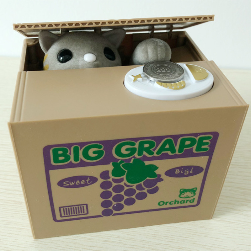 Automated Plastic Coin Bank in Panda/Cat Shape - Electronic Deposit, Savings for Kids, Great Gift — image 2