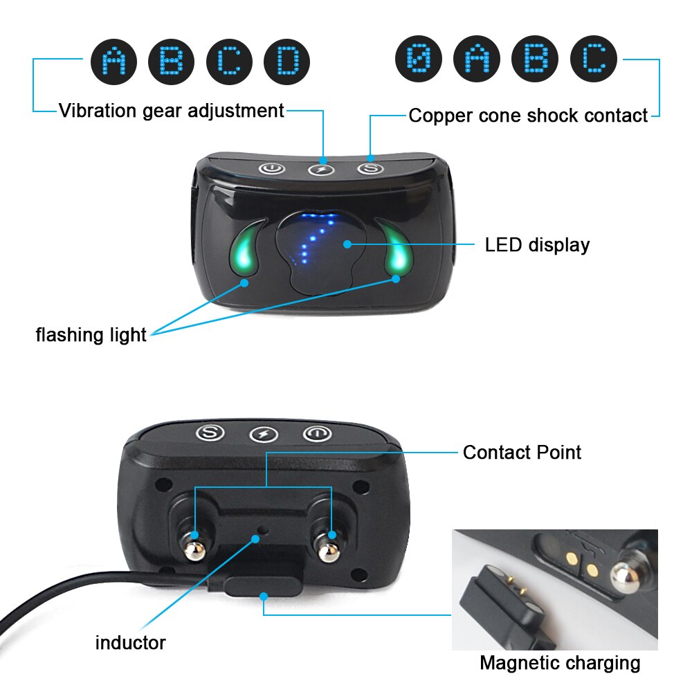 Collar anti ladrido automático de vibración y choque IP67 seguro para perros pequeños y grandes sin ladridos entrenador de collar de perro — imagen 2