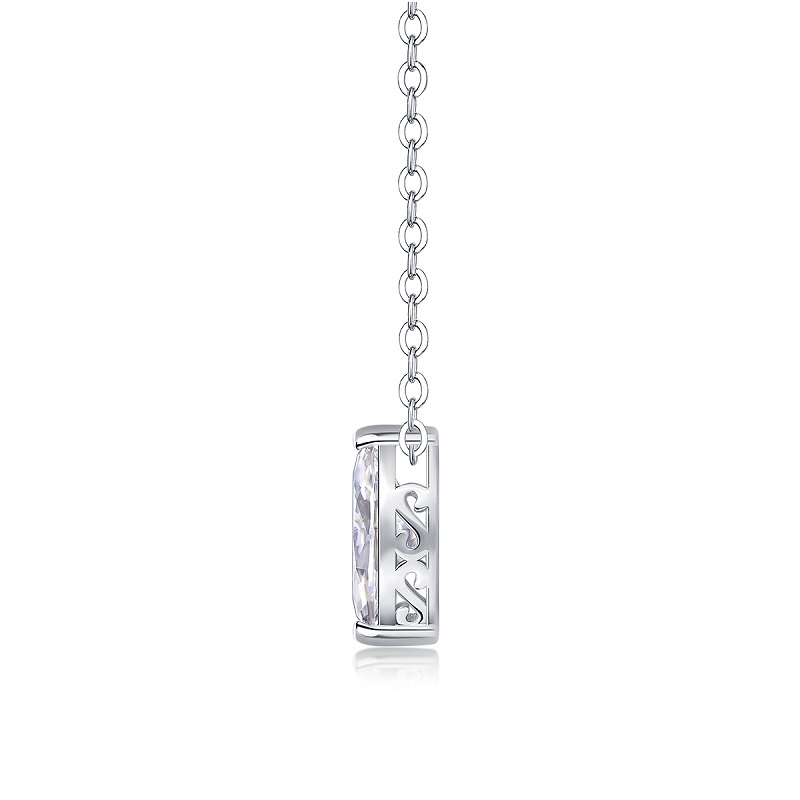 1A Set de Joyería Colgante a la Moda con Moissanita, Plata de Ley S925 y Diamante Bañado en Platino en Forma de Ojo de Caballo. Joyería de Plata con Moissanita, Prohibida la Venta en TK — imagen 4