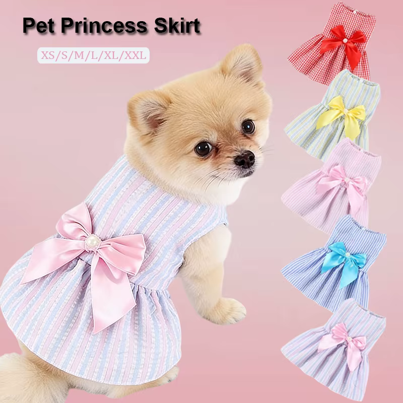 Ropa de Mascotas: Vestido Floral para Perros Pequeños y Gatos - Accesorios Cutenos para Verano — imagen 1