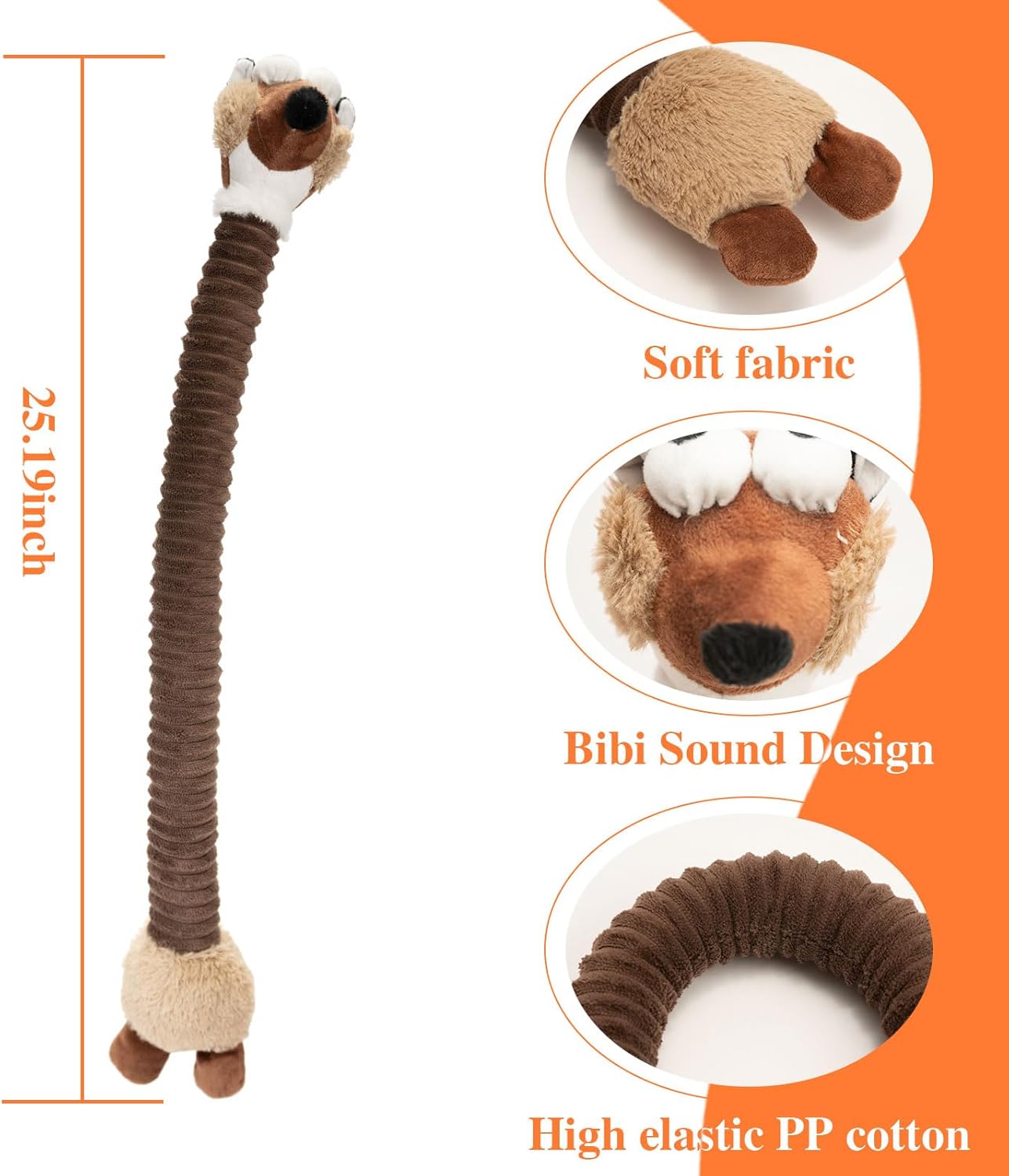 Juguetes de Perro con Sonido Plush para Cachorros Juguetes de Peluche y Crinkle para Perros Pequeños Medianos Grandes — imagen 12