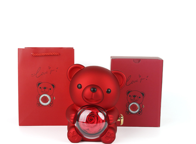 Caja de Regalo con Oso Teddy y Collar Personalizado para Mujer, Madre o Esposa — imagen 7