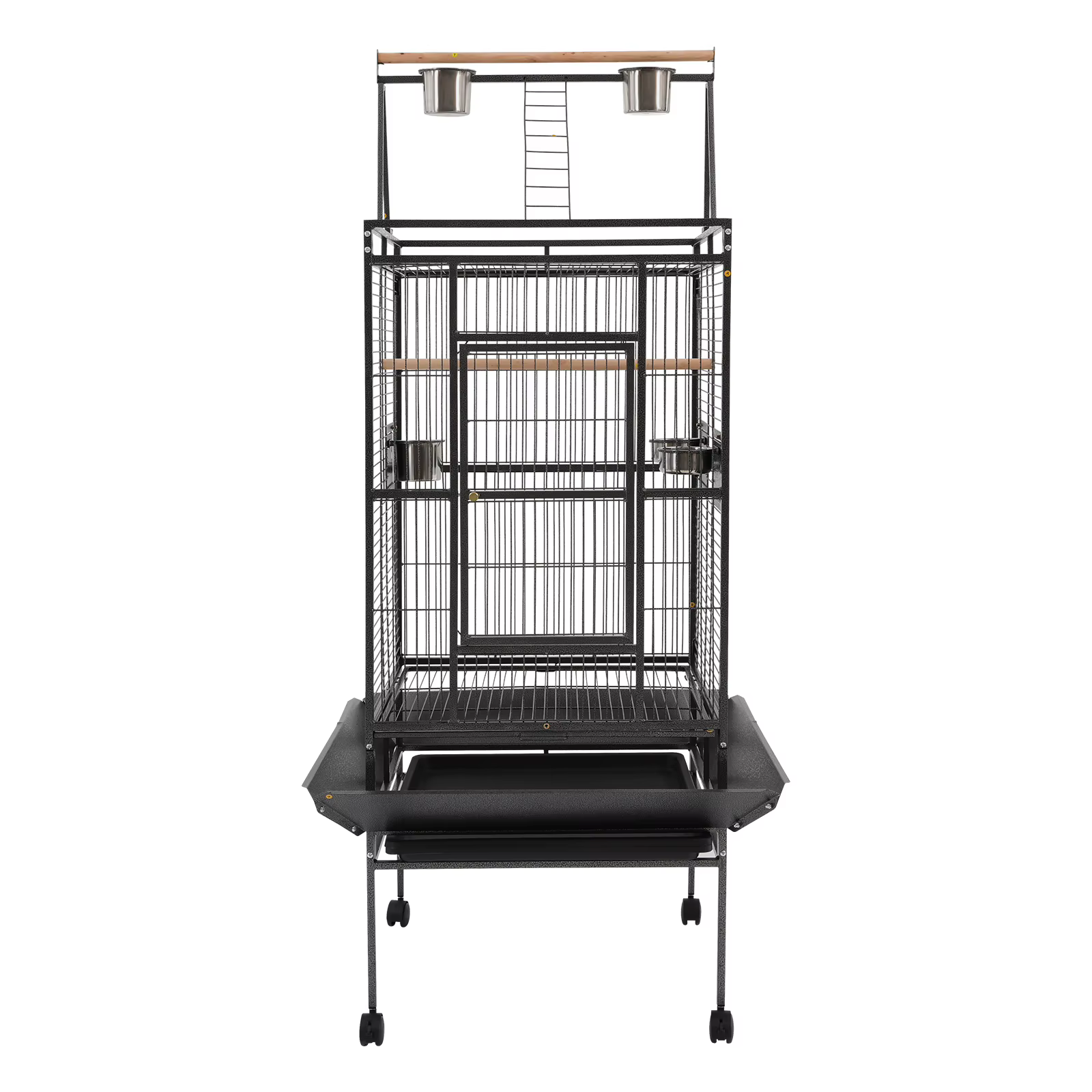 Cage de Rollado Grande para Loros con Ruedas Bloqueables, Hogar Metálico Espacioso para Aves de Medio Tamaño, Jaula Segura para Loros en Indoors y Outdoors — imagen 7