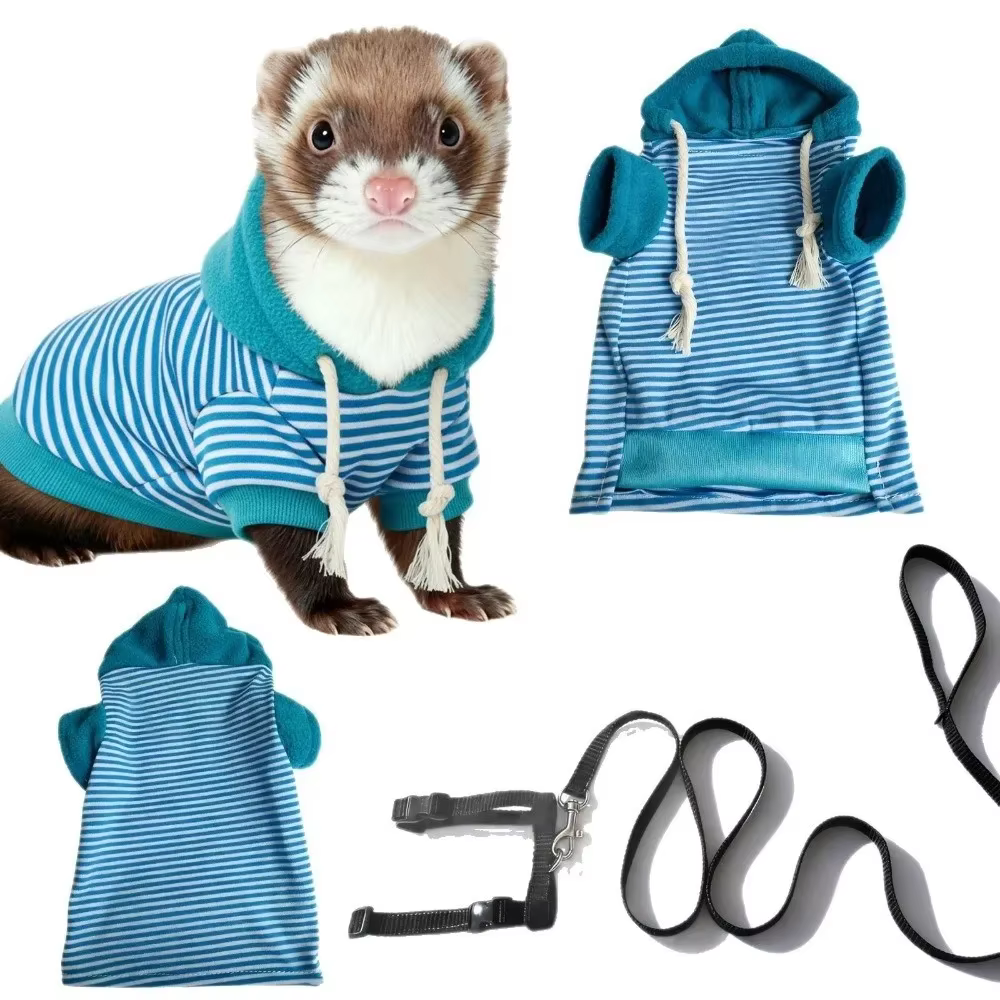 Chaquetón de Ferret Elegante con Cierre Elástico - Suave Felpa para Mascotas Calientes — imagen 1