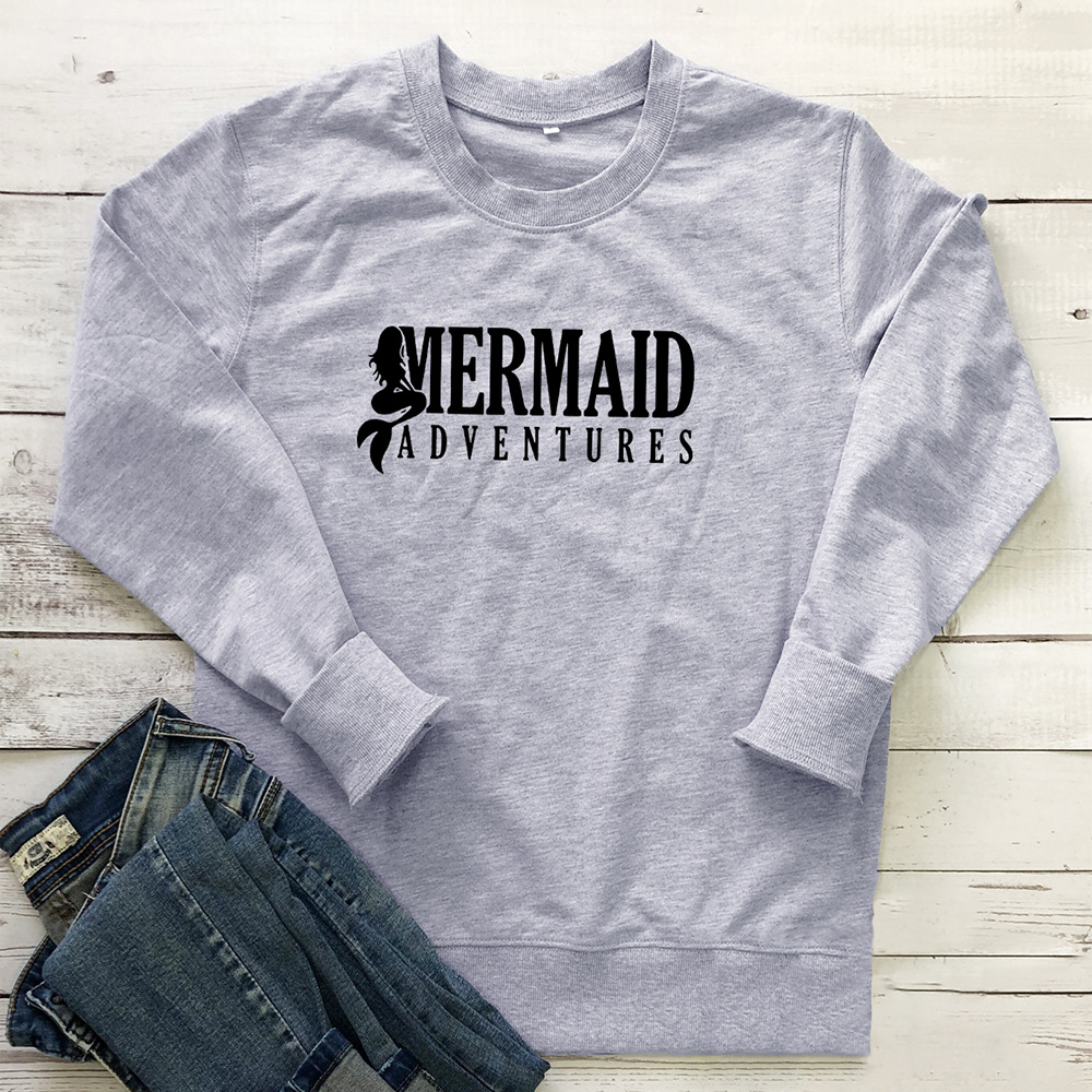 Mermaid Adventures letter mermaid hoodie — image 2