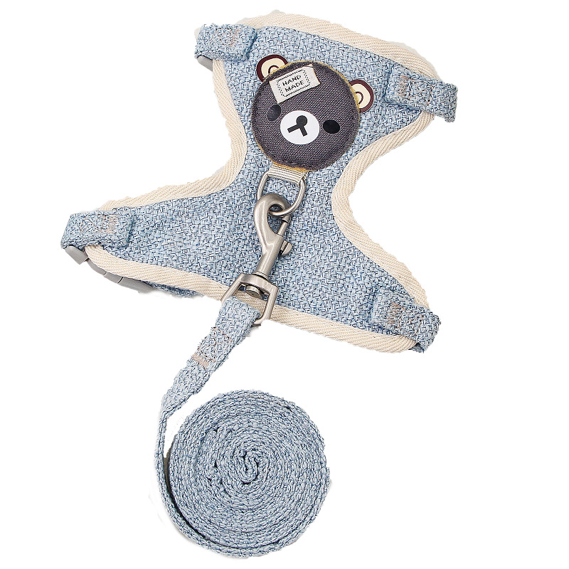 Dog Traction Rope Vest Type Teddy Small Dog Pet Chest Strap Dog Chain Walking Dog Rope Supplies — image 1