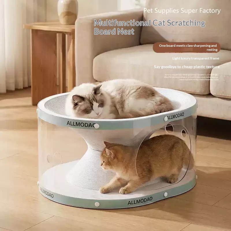 All-in-one No-installation Cat Scratcher Tunnel Toy — image 1