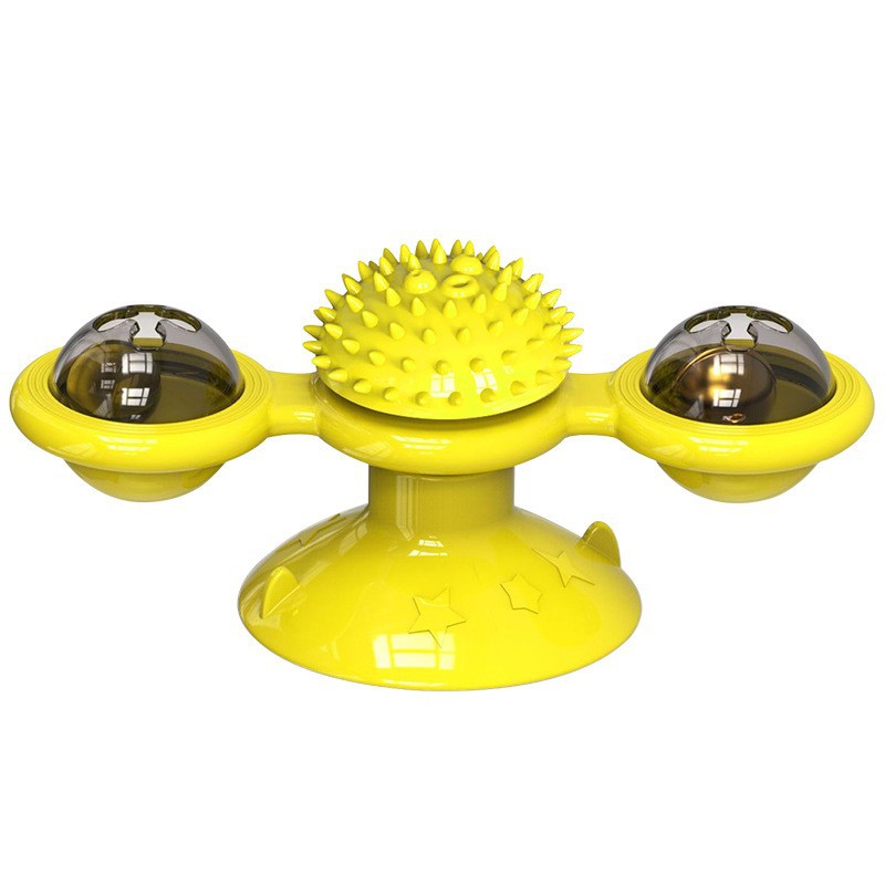 Animal Doll Stuffed Cat Pet Catnip Grass Toy Interactive Windmill Cat Toys With Catnip Cat Toys For Indoor Cats Funny Kitten Toys With LED Light Ball Suction Cup Cat Nip Toy For Cat Chew Exerc — image 7