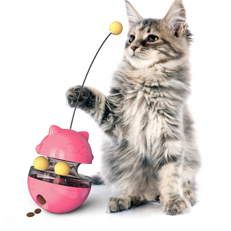 Leaking Food Ball Teasing Cat Stick Tumbler Cat Turntable Toy Pet Supplies — image 1