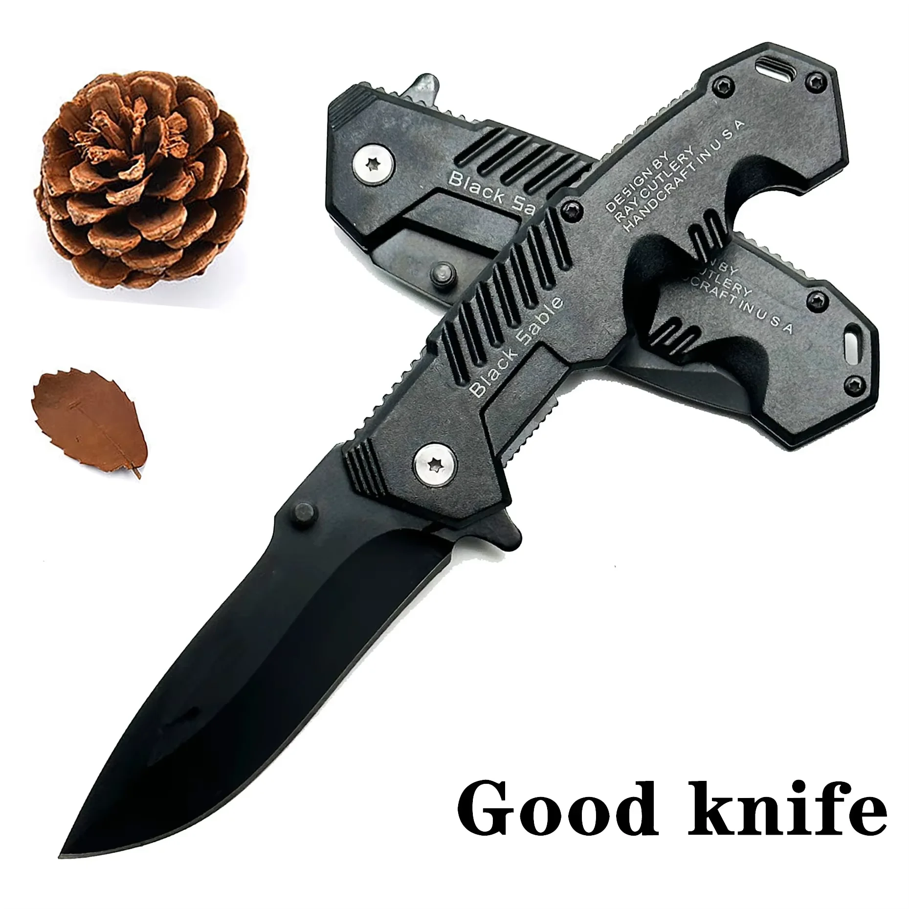 Portable Multifunctional Folding Survival Knife with Sharp Pocket Knife Suitable for Outdoor Camping and Wilderness Survival — image 1