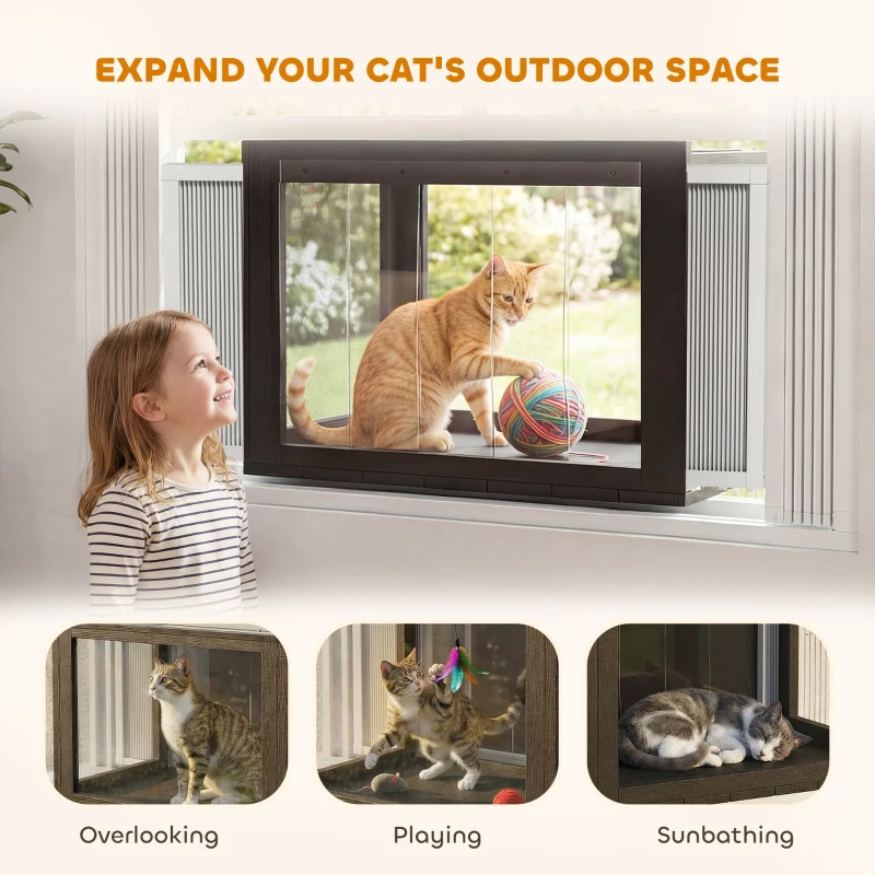 Catio Outdoor Cat Enclosure25-41Outdoor Cat House For Sunbathing, Napping & Overlooking — image 4