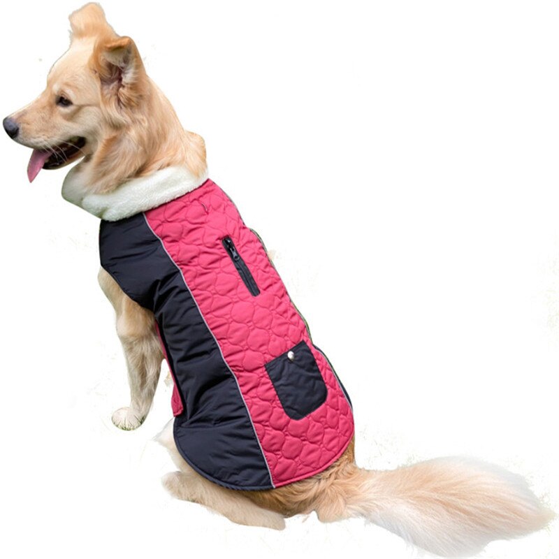 Pocket Autumn and Winter Pet Clothes Cotton Coat Double-sided Can Wear Dog Vest Reflective Waterproof Design Dog Clothing — image 5