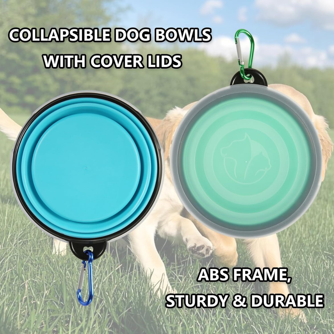 Bolsas de Comida Portátiles con Tapas Reversibles, 2 Unidades - Comidas y Agua para Perros y Gatos en Viajes, Caminatas o Acampadas — imagen 7