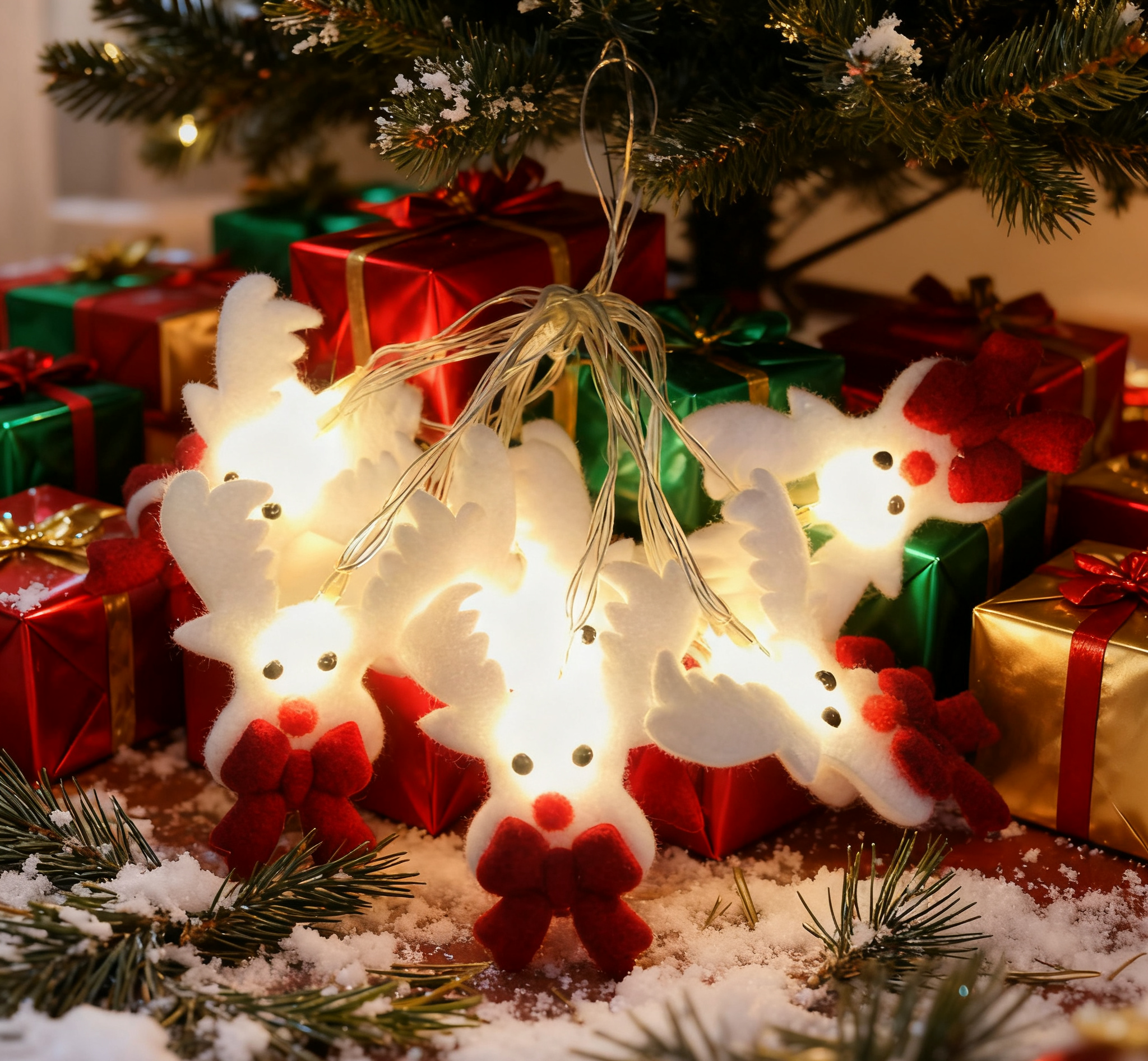 Non woven deer Christmas light LED string — image 5