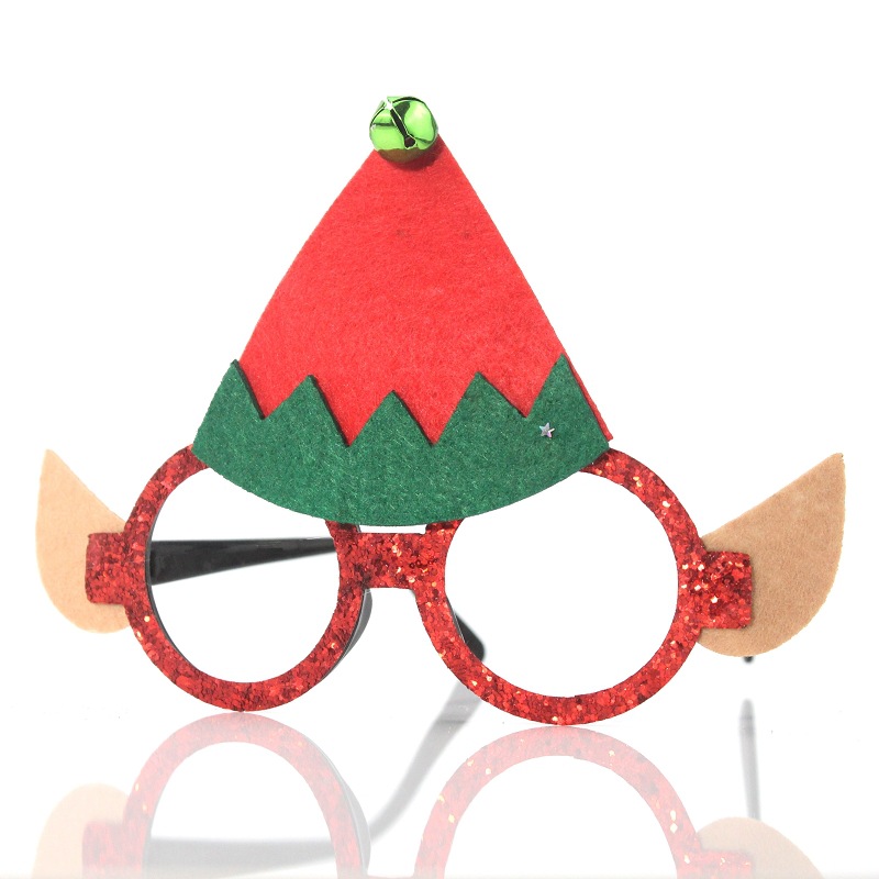 Christmas Glasses Christmas Party Decorative Articles Deer Horn Owl Red Nosed Christmas Ornament — image 6