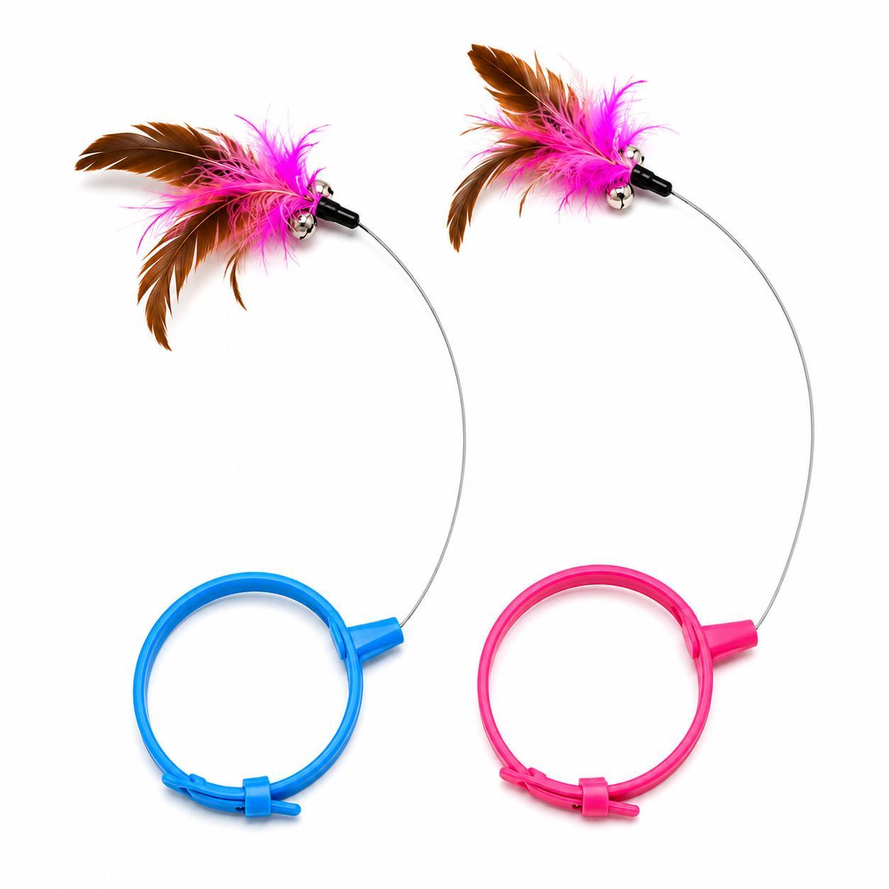 Wearable Cat Feather Collar Toy Interactive Neck-Worn Cat Teaser Automatic Exercise Toy Boosts Pet Activity Levels — image 7