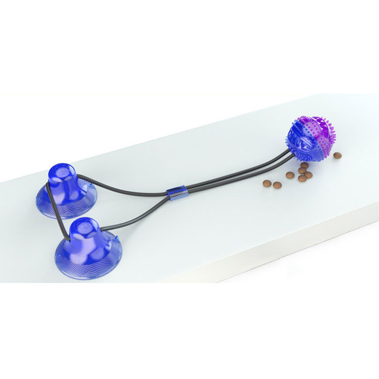 Dog Toy Double Suction Cup Pull Rope Molar Bite Leakage Resistant Food Ball Pet Products — image 4