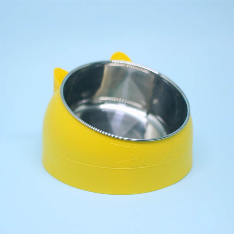 Bandeja de Alimento para Perros en Acero Inoxidable, Doble Plato con Protección Cervical y Boca Oblicua — imagen 12