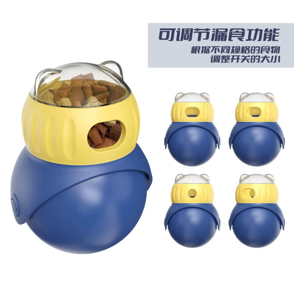 Juguetes de rompecabezas para gatos con dispensador de golosinas ajustable, bolita de enriquecimiento resistente, alimentador lento interactivo, juguetes de ejercicio y persecución — imagen 5