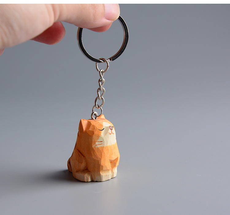 Creative Wooden Cat Trinkets Crafts Handmade Wood Carving — image 15