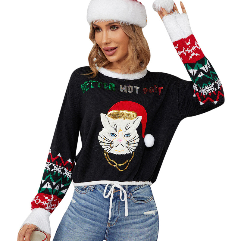 Suéter de Navidad con Estrellas y Puntos para Gatos — imagen 2