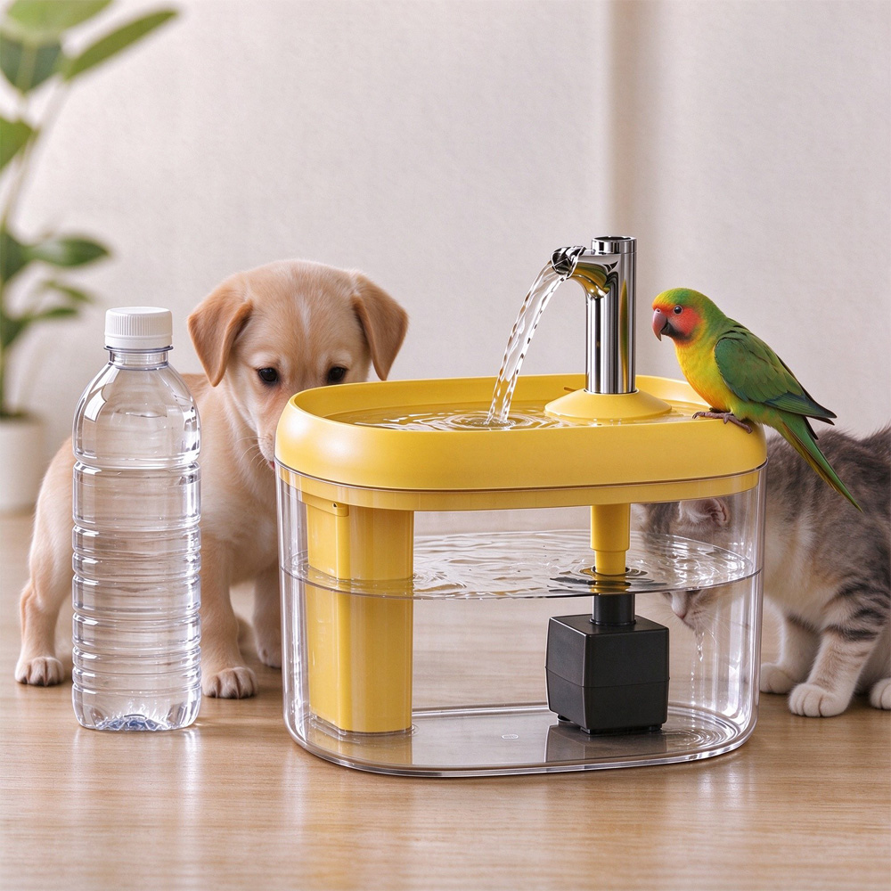 Pet Water Fountain, Automatic Circulating Cat Water Dispenser With Transparent Water Tank, Quiet Drinking Water Bowl For Cats And Small Dogs — image 1