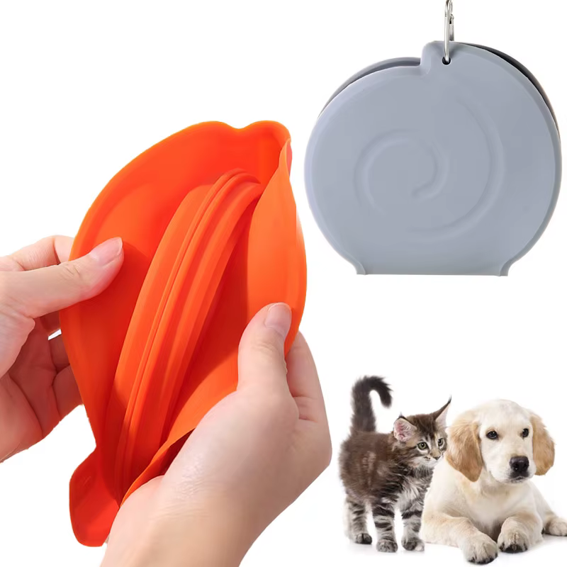 Comedero Doble Plegable 2 en 1 Bolsa Portátil de Silicona para Comida y Premios para Perros, Comedero de Viaje para Perros y Gatos, Artículos para Mascotas — imagen 6