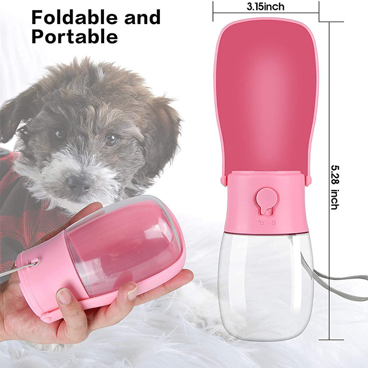 Botella de Agua para Perros 300ML con Filtro, Vaso Portátil Plegable para Mascotas, Ideal para Paseos — imagen 3