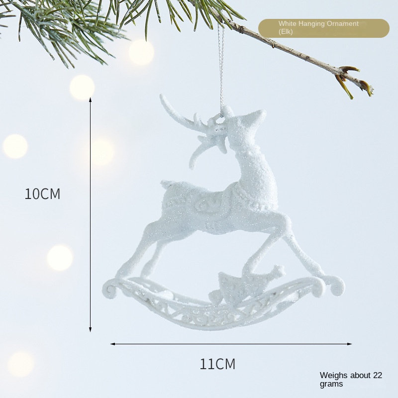 Christmas Snowflake Acrylic Transparent Reindeer Wreath Ornament Tree Decoration Window Hanging Decor — image 10