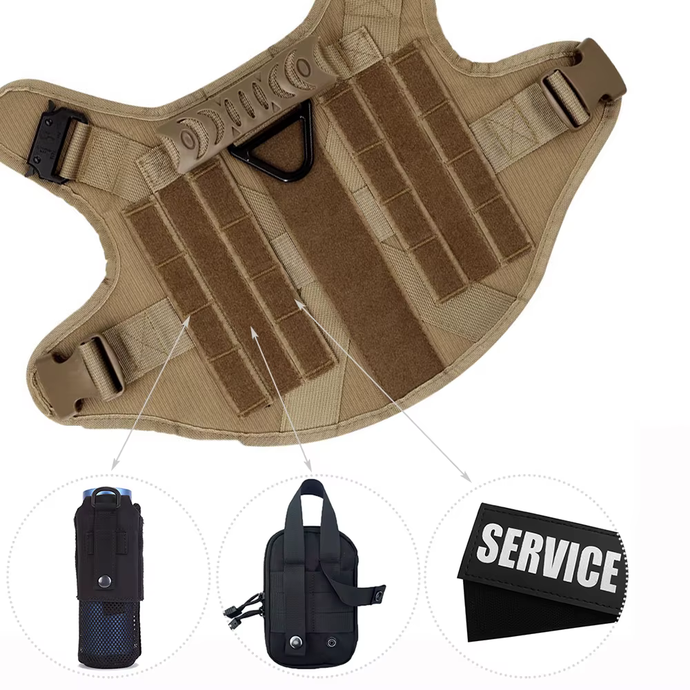 Large Dog Harness Pet German Shepherd Malinois Training Vest Military Tactical Medium Dog Harnesses Hunting For Dogs Accessories — image 5