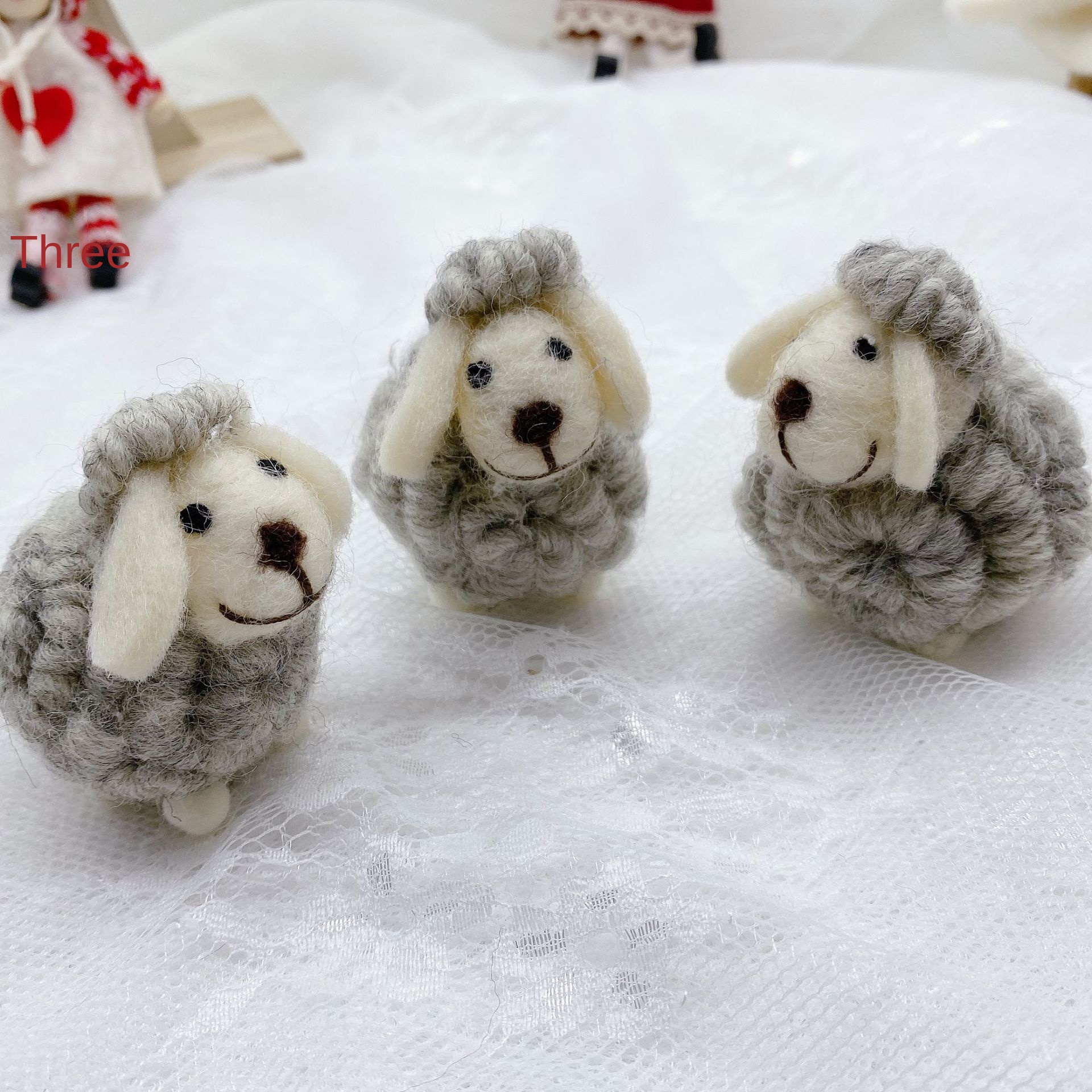 Christmas Wool Felt Lamb Tree Ornament Creative Gift Decoration Accessory — image 11