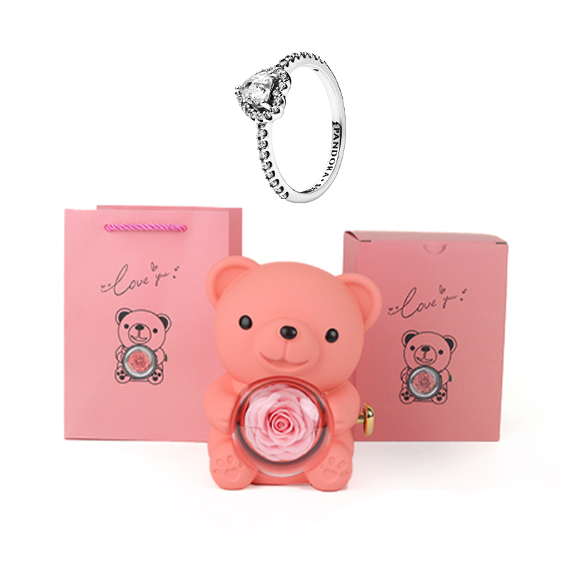 Caja de Regalo con Oso Teddy y Collar Personalizado para Mujer, Madre o Esposa — imagen 13