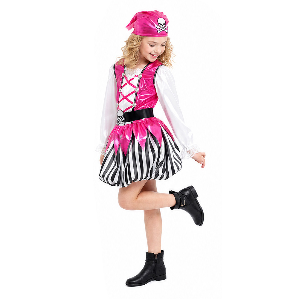 Halloween Kids Cosplay Costume Girl Party Pirate Outfit Caribbean Jack Sparrow Costume — imagen 3