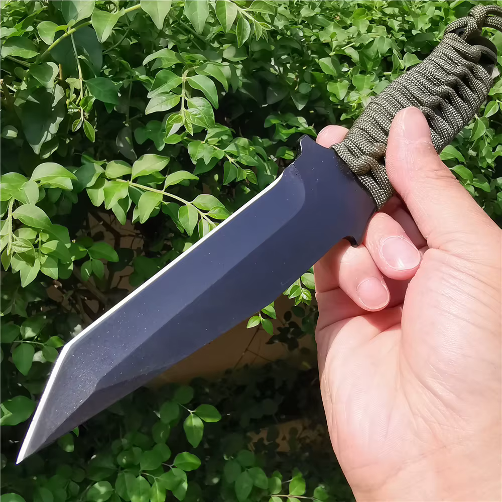 Military Tactical Fixed Blade Knife, Full-Tang Steel Construction for Survival, Camping & Professional Outdoor Use — image 2
