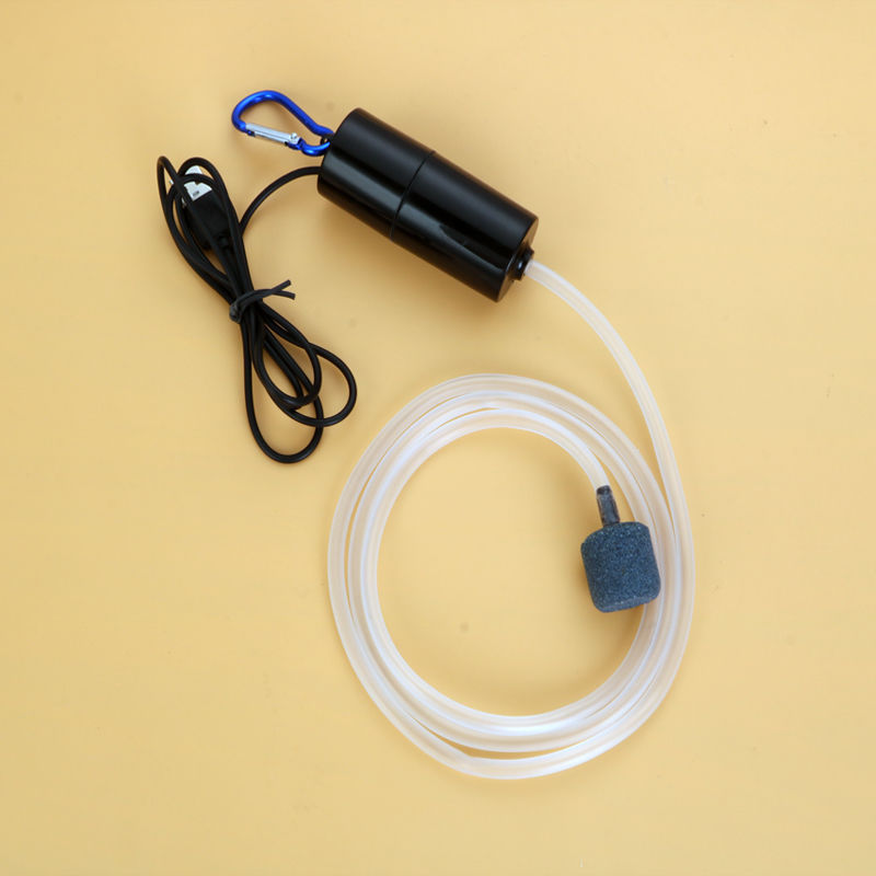 Bomba de aire y oxígeno USB para pecera de acuario, silenciosa y de bajo consumo, suministro portátil mini para terrario acuático, accesorios para pecera — imagen 1