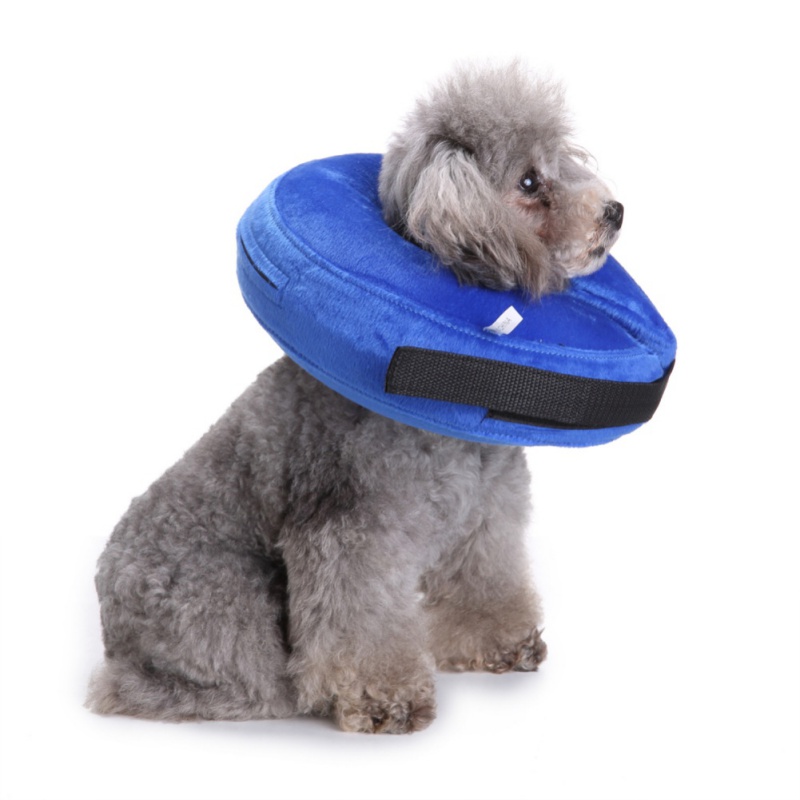 Protector Inflable para Perros y Gatos - Cono de Curación de Heridas - Collar Suave con Zipper - Suministros Veterinarios para Mordeduras - PVC Resistente al Mordisco — imagen 2