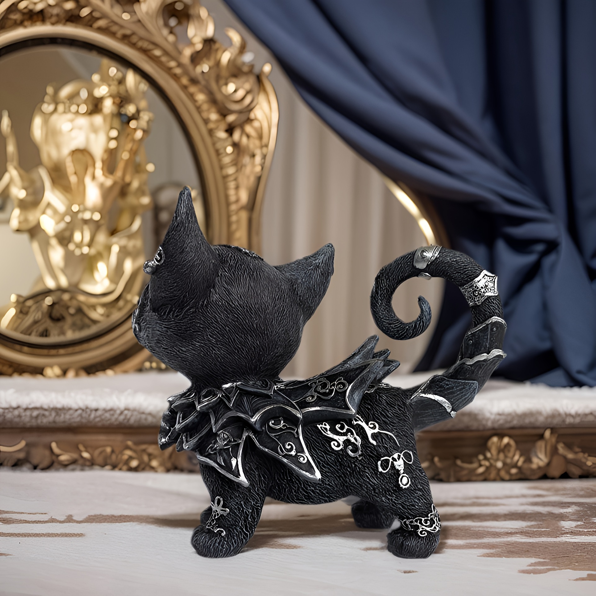 Cute Black Cat Figurine — image 4
