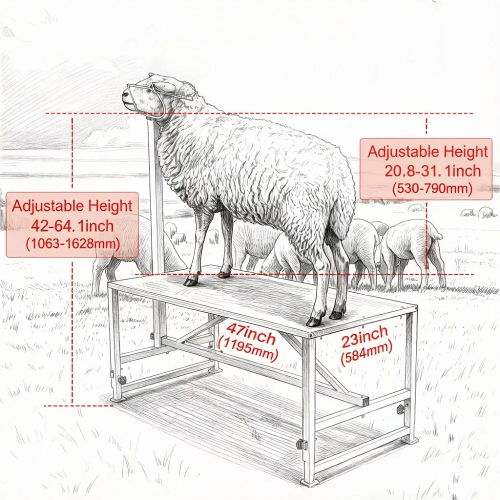 Livestock Stand with Adjustable Height and Metal — image 5