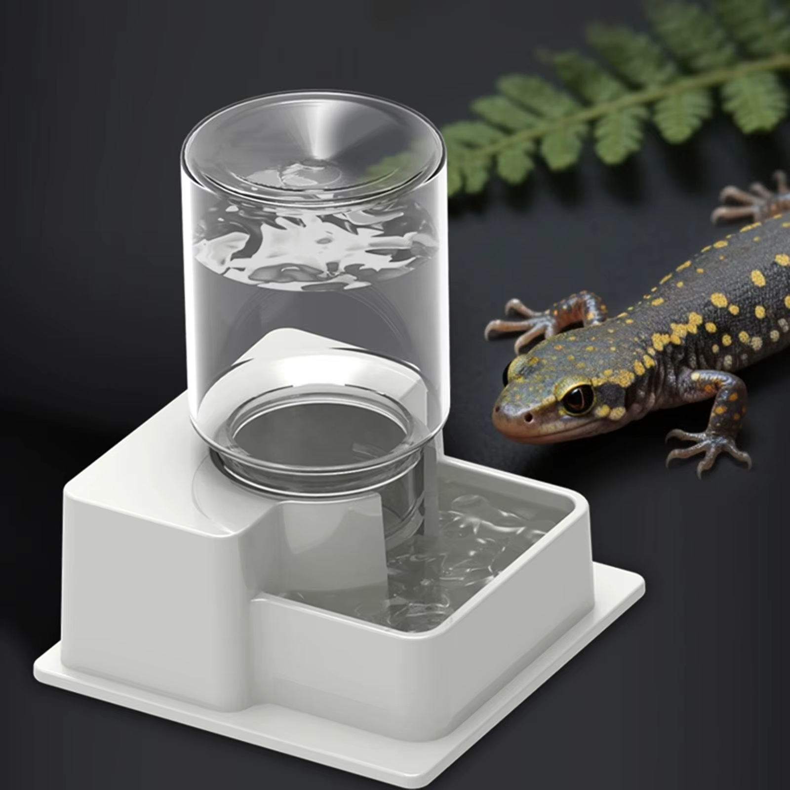Automatic Reptile Water Dish Reusable Container Creative Feeder Station Ornament Drinking Tool for Snakes Tortoise Geckos — image 4