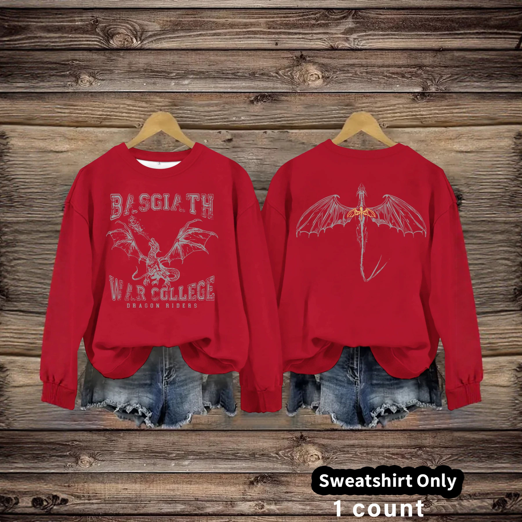 Flying bird round neck hoodie — image 6