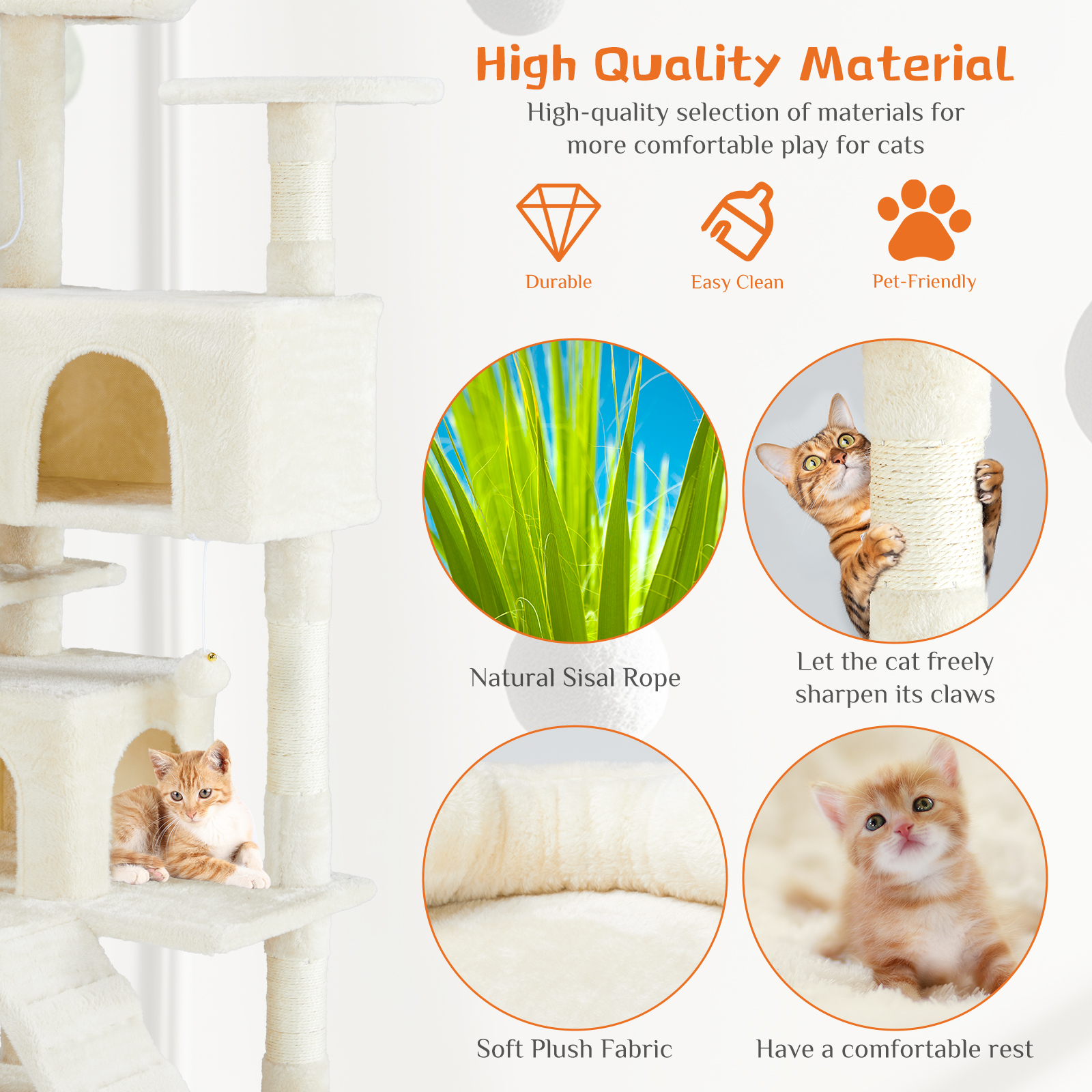 Multi Functional Cat Treehouse Cat Climbing Frame — image 3